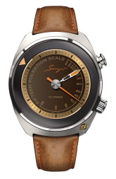 flytrack pulsometer with brown strap